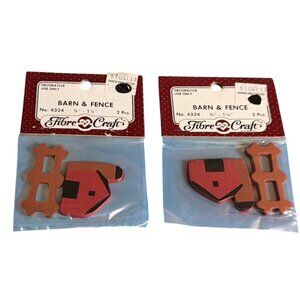 Fibre Craft Materials Corp. 2-pc. Decorative Barn & Fence Craft Kit No. #4324